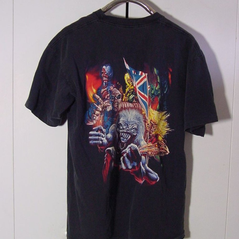 Vintage 90's Iron Maiden Black T-Shirt Sz XL Winterland Label - Picture 4 of 7